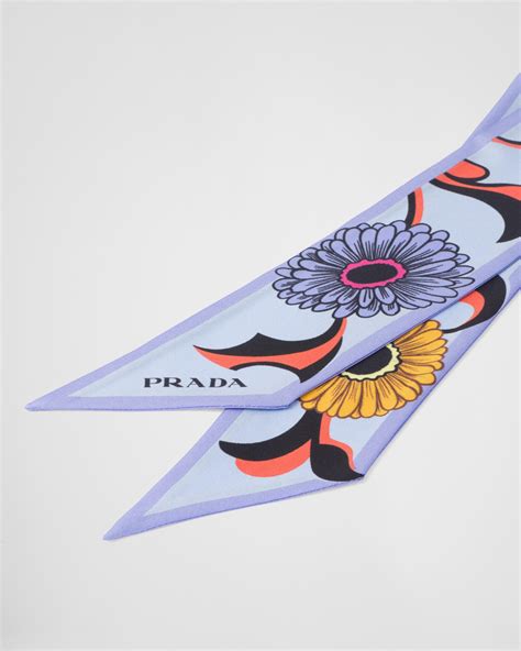 prada printed twill scarf|prada twill scarf.